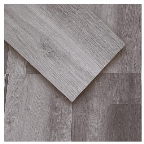 INMOZATA 36pcs Peel and Stick Flooring Waterproof Self Adhesive Vinyl Flooring Splice Wood Effect Self Adhesive Floor Planks Flooring Tiles for Bedroom, Living Room, Kitchen, RV(Splice Grey)