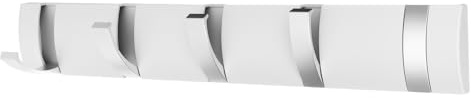 Wesiti 5 Hooks Wall Mounted Coat Rack, Aluminum Wall Coat Hanger, 17.5 Inch Modern Floating Coats Rack, Stylish Design Floating Coats Hook, Space Saving Storage for Hats, Bags, Bathroom, Bedroom