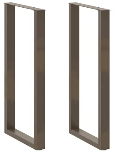 Tmriohed Bartischbeine U-Form 2er Set, 60x(110-111) cm, Stehtisch Untergestell aus pulverbeschichtetem Stahl, Tischkufen für Couchtisch und Bartisch, DIY Möbelbau, Naturstahl