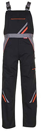 Planam Größe 66 Herren Visline Latzhose schwarz orange Zink Modell 2431066