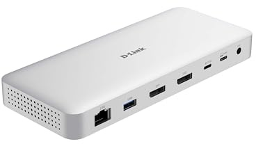 D-Link DUF-901 Station d’Accueil USB4 9-en-1 – Hub USB-C avec Double écran 8K, 40 Gbps, Ethernet 2.5GbE, 100W PD, USB 3.1, USB-C, DisplayPort, Compatible Mac & Windows