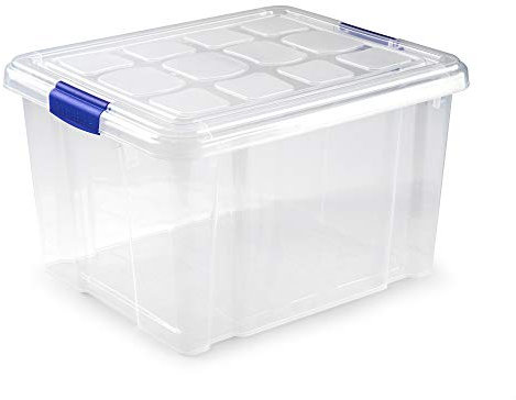 PLASTIC FORTE, Caja de almacenamiento, TRANSPARENTE, 25 Litros, sin ruedas