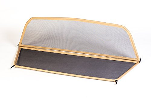 GermanTuningParts Déflecteur de Vent pour BMW E46 (2000-2007) - Pliable - avec Fermeture Rapide - Beige | Filet Anti-Remous Coupe | Déflecteur d'air