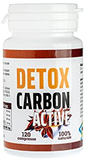 Natural Sprint - Détox charbon actif avec probiotique ferment lactique – Ventre plat 7 milliards UFC + enzymes digestives + fenouil + anis + charbon végétal – 120 comprimés Fabriqué en Italie
