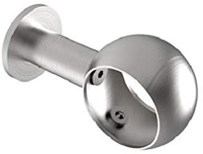 Sellon24® Kugelring Halter Edelstahl Ø 42,4mm für Geländer Pfosten Handlauf V2A Mauer Halterung Treppengeländer Handlaufhalter auf Mauer M10 Rohrhalter Handlaufstütze Rohrstuetze 0708-4255