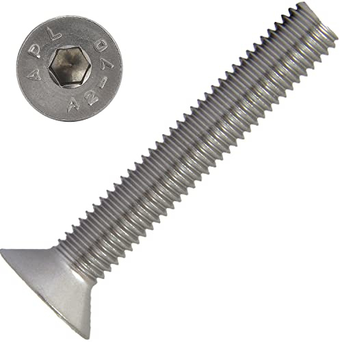 FASTON Senkkopfschrauben mit Innensechskant M8x100 Edelstahl A2 V2A (10 Stück) Senkschrauben Vollgewindeschrauben DIN 7991 Senkkopf Schrauben Rostfrei