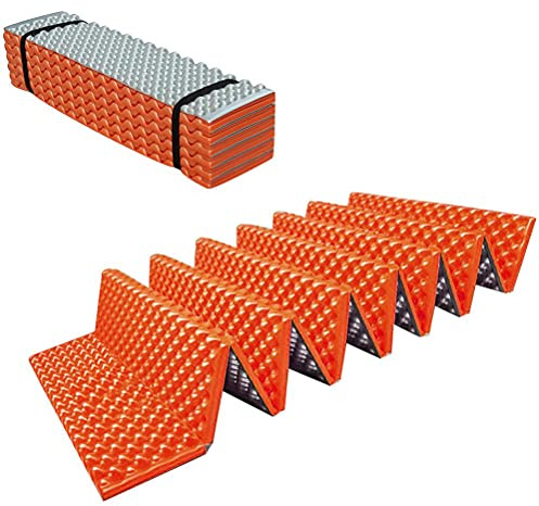 Campingmatte Outdoor-Matte doppelseitig feuchtigkeitsbeständige Matte extra dick 61 mm Isomatte faltbar Aluminium Yogamatte zum Wandern