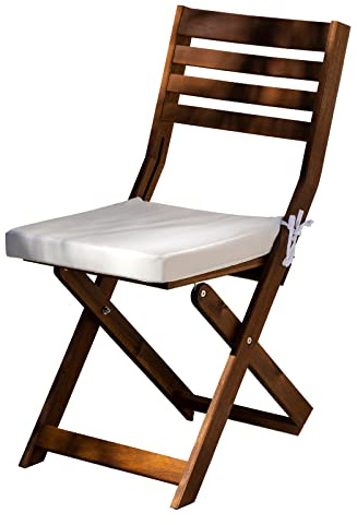 PARAMAISON Cuscini Sedie Esterno Set da 2 Cook, Quadro, Sfoderabile, Antigraffio, con Laccetti, Interni od Esterni, Imbottitura 5 cm, Universale Copri Sedia Giardino 40x40 cm