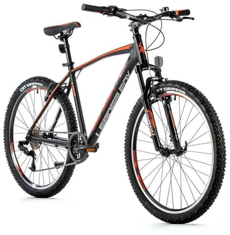 26 Zoll Alu Mountainbike Leader Fox MXC Gent 8 Gang S-Ride schwarz orange Rh36cm