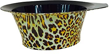 Professional Hairdresser's Leopard Hair Tint Bowl - Ideal for Mixing Hair Colour and Peroxide