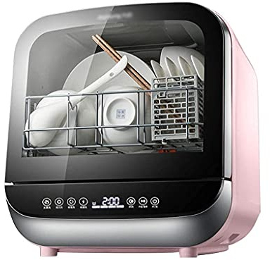 Lavastoviglie Portatile da banco Lavastoviglie compatta da Tavolo Mini lavastoviglie con 4 programmi Lavastoviglie da Tavolo Lavastoviglie Slimline Consumo d'Acqua: 5l