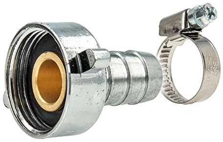 tecuro Schlauchverschraubung mit 3/4 Zoll ÜWM x Tülle Ø 20 mm, inkl. Schelle W4 20-32 mm