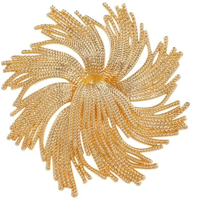 JISADER Broche de flores Broche floral Pin de solapa dorado Insignia para abrigos Chaquetas Ropa Bolsas Joyería Regalos para esposa