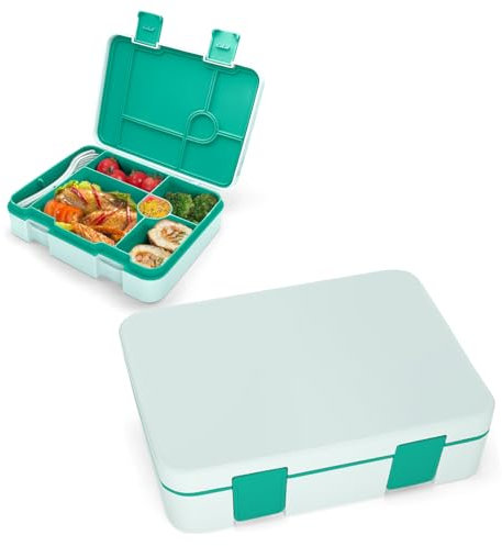 IJIAMY Brotdose Kinder mit Fächern, Bento Box Kinder, Auslaufsicher Lunchbox Kinder, Jausenbox für Mädchen & Jungen, Snackbox, Perfekt für Schule, Kindergarten & Ausflüge