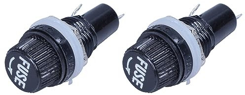Fegtrty 2Stück 12mm Gewinde mit Schweißpaneelmontage Sicherungshalter Fassung für Sicherungen 5X20mm
