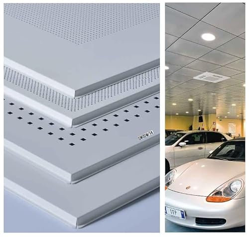 ITP Akifix SM03W.F4 Deckenpaneele aus Metall, weiß, 60 x 60 x 0,9 cm, Lochung F4, Packung mit 20 Paneelen - insgesamt 7,20 m²