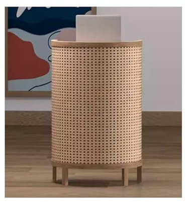 Empfangstheke Bambus Weben Rezeption Mit Zähler Stehen Front Tisch Für Büro Lobby Shop Salon(Size:47.2x19.6x39.3in)