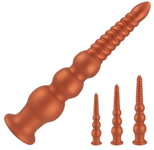 Qhysin Extrem Lang Analplug Anal Dildo Silikon Weiches Prostata Massage Super Langer Buttplug mit Analkugel Anus Dilatator Analbeads Masturbatoren Sexspielzeug für Männer Frauen Extrem Sex（S 24cm）