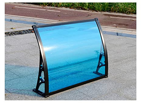 Tettoia per finestra moderna del patio, tenda da sole per porta d'ingresso in policarbonato ad arco impiombato, copertura grondaia per ingresso esterno protezione solare, protezione dalla luce solare