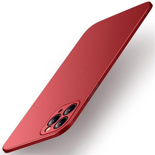 Einaily Custodia ultra sottile per iPhone 15 Pro Slim, opaca in policarbonato rigido per iPhone 15 Pro, resistente agli urti, antigraffio, texture opaca, bumper cover slim fit, colore rosso