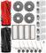 Kit de Recambios para Roborock Qrevo Curv/Qrevo Curv S5X/Qrevo Edge,1 par de Cepillos Principales, 6 Cepillos Laterales, 4 Trapos, 4 Filtros, 6 Bolsas de Polvo, 1 Pequeño Cepillo de Limpieza