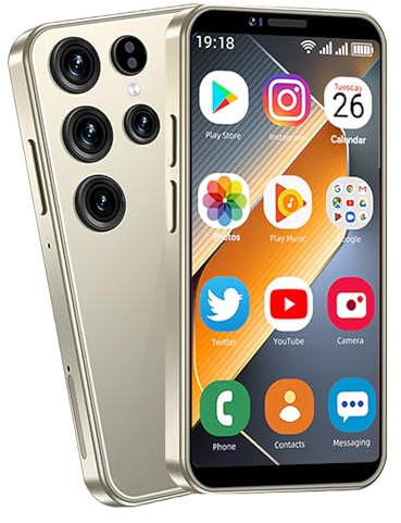 3G Mini Smartphone, Desbloqueado Mini Movil, Smartphone Mini, Smartphone Pequeño 3+64GB 3.0'' HD Pantalla Tarjeta SIM Dual con Divertida Educativa APPJuegos Aprendizaje Dibujar Caricaturas (Plata)