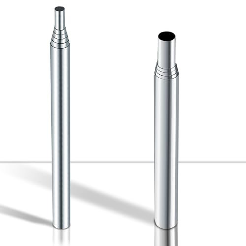 Gaodeding 2 PCS Fire Blowing Tube | Pocket Bellow - Stainless Steel Retractable Bellows for Open Fire | Outdoor Campfire Camping Supplies(5 & 6 Segments)