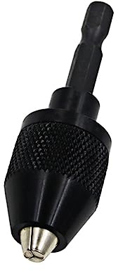 OSALADI Drill Chuck 0.3-6mm Keyless Electric Grinding Clip with 6.35mm Connecting Rod for Power Hand Drill Compact Rotary Tool Accessory