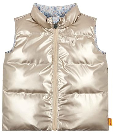 Steiff Wendeweste EU Größe 116 sesame, Outdoor Wende-Weste, Übergangsjacke, Kinderjacke wasserabweisend, 2in1 Wendeweste, warm und bequem, waschmaschinenfest