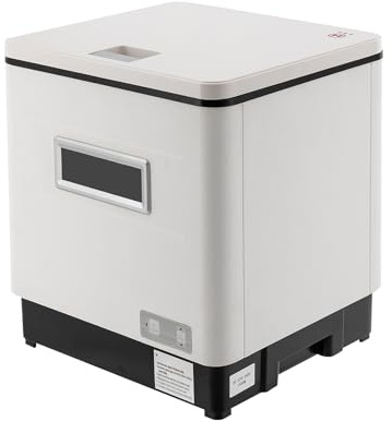 Mini Geschirrspüler, Tischgeschirrspüler Spülmaschine Freistehend Klein Geschirrspülmaschine 800W Wasserverbrauch Max 12L für Büro Camping Wohnmobil 42 * 38,5 * 46,5cm