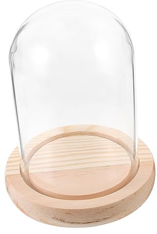 Vaguelly Glass Landscape Cover Preserved Flower Glass Dome Creative Decor for Home