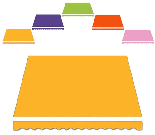 YHDMDQ Recambio De Tela para Toldo De Jardín Retráctil Paño Poliéster De Repuesto para Toldo Lona De Toldo Exterior Cubierta De Repuesto para Toldo 3.5x3m(Yellow,2x1.5m/6.5x5ft)