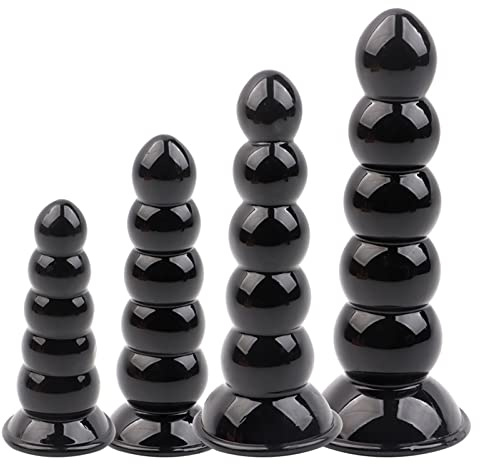 HGDTYRI Grandi palline anali in silicone, plug anale con ventosa, dildo anale con 5 palline, massaggiatore for la prostata, dilatatore anale, giocattoli sessuali for uomini e donne(Fleisch-M)