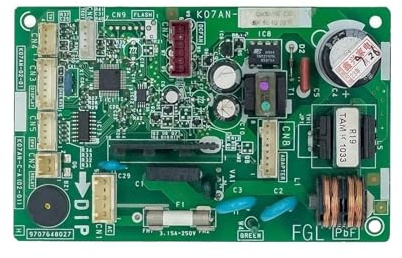 HWVSRKCO Placa de Control del Aire Acondicionado K07AN-CA(02-01) Circuito PCB K07AN-02-01 9707648027, Compatible con Fujitsu, Piezas de Aire Acondicionado