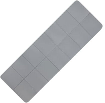 Yogamatte Rutschfest Gefaltet 183x61 Cm Material Dick 04 Cm Fitnessmatte Für Pilates Meditation Home Gym Training Mit Tragetasche Grün Grau Yoga Matte