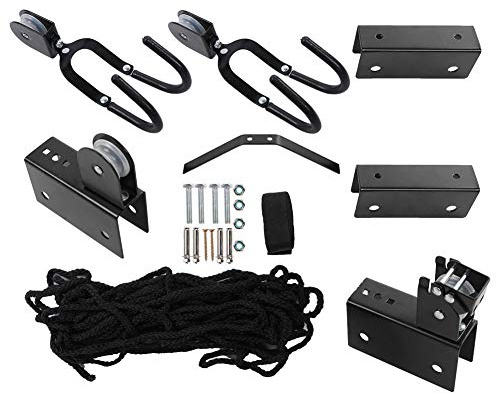 RASTKY Kayak Hoist Garage Storage - Multi-Function Canoe Hoists Accessories with Straps and Easy Installation