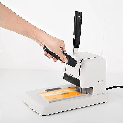 DLYZAYE Binding Machine for Financial Vouchers, Cordless Manual Punching & Hot Melt Glue, Compact Tube Riveting Device for Accounting Needs