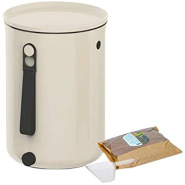 Poubelle à compost d'intérieur – Petit composteur de cuisine avec couvercle et robinet scellés – Poubelle de comptoir pour un compostage facile – Gestion des déchets respectueuse de l'environnement