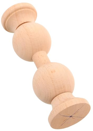 GARVALON Elegant European Unfinished Beech Wood Finials for Fence and Railings Post Hand-Carved Decorative Tops for Bed Posts Curtain Rods Staircases Luxury Home Bedroom Ornaments and DIY