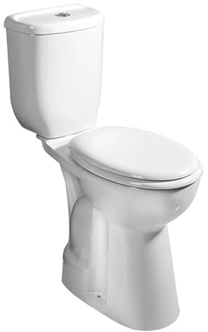 WC compacto y cómodo: altura del asiento de 45,5 cm, salida vertical