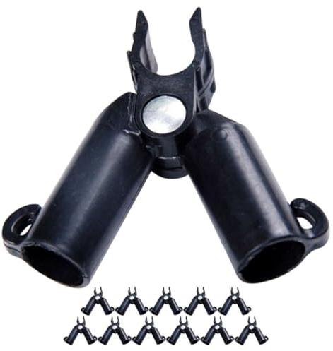 DEARMAMY 12 Conectores para Postes de Plantas de Jardín, Plástico PP Resistente, Diámetro 16 Mm, Soporte para Estacas de Plantas, Accesorios para Cultivo y Jardinería, Paquete de 12
