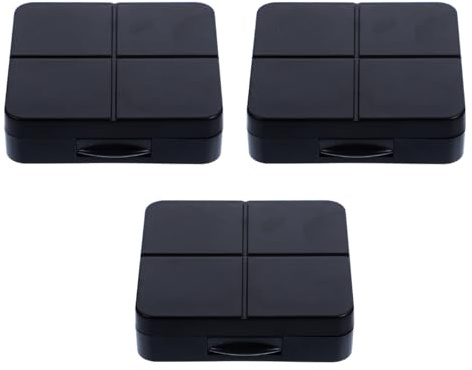 HOMOCONO 3sets Portable Contact Lens Case Travel Box for Halloween Small Lens Holder Box Mirror for Contact Lenses Storage and Travel Use