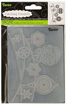 Darice 1219-226 Prägefolder - Schablone, Hängende Verzierungen, Plastik, transparent, 10.8 x 14.6 x 0.3 cm