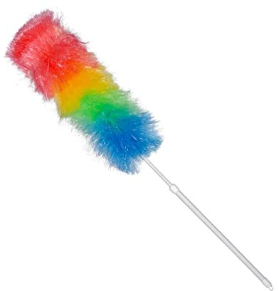 Wenko 4011010100 - Plumero telescópico Extensible hasta 115 cm, de plástico, Color Blanco