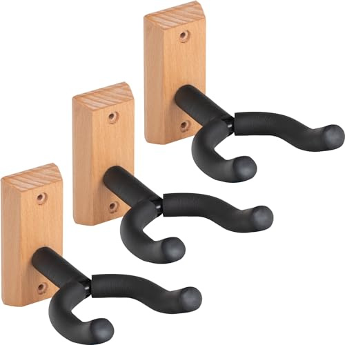 Classic Cantabile Gitarrenwandhalter Holz 3x Set