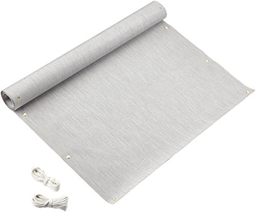 Angerer Freizeitmöbel GmbH Balkonbespannung Style (90 cm hoch, Länge: 6 Meter, Hellgrau)