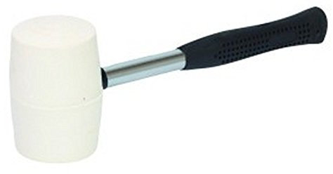 Blanc Tête Marteau Maillet en caoutchouc 65 mm avec poignée en caoutchouc (L19294)