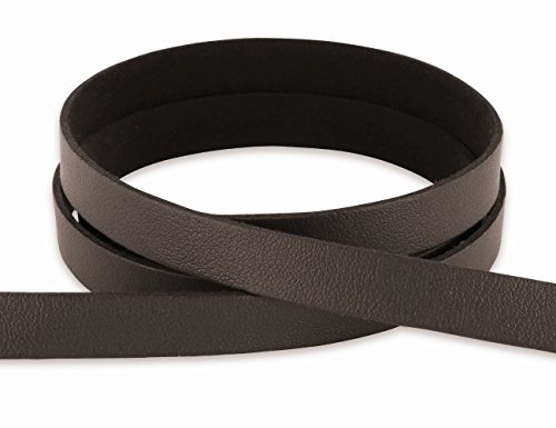 AURORIS - weiches flaches Band aus Lederimitat Farbe/Breite/Länge wählbar - Variante: Dunkelbraun/Breite 20mm / Länge 5m