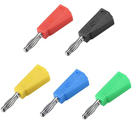 sourcing map 10Stücke 4mm Bananenstecker Lautsprecher Draht 5 Farben | Kabelstecker Steckverbinder, 20A Jack Verbinder