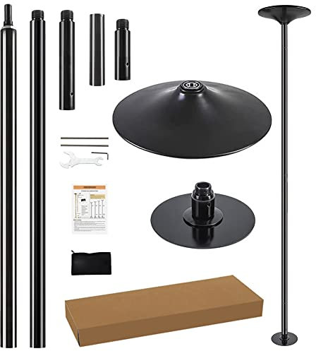 PRIORMAN Tanzstangen-Set Premium -Höhenverstellbar 2,25-2,70m,Traglast 200kg,45mm Durchmesser,360°Drehfunktion,Boden-Decke-Montage ohne Bohren,Professionelle Portable Pole für Zuhause